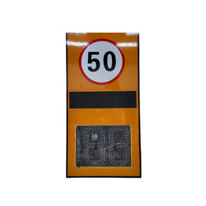 Yellow Solar Radar Speed Limit Sign with Upper LED Display and Lower Light Beads