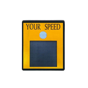 Yellow Solar Radar Speed Limit Sign with Top Lighting and Bottom LED Display